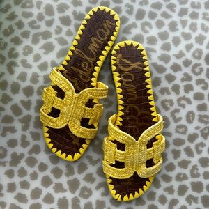 Sam Edelman Yellow Woven Sandals